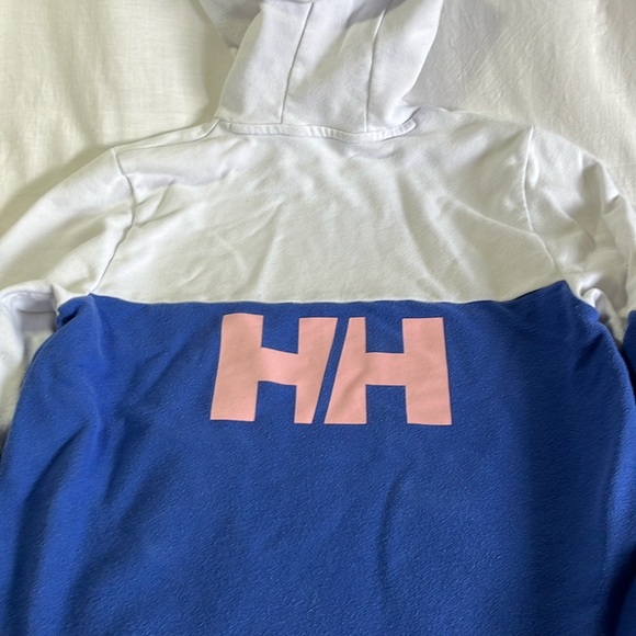 Helly Hansen colour block logo hoodie size 14 - Picture 3 of 4